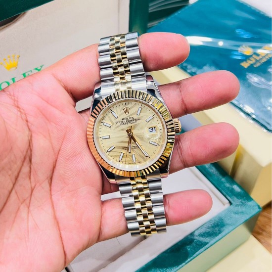 ROLEX DATEJUST, OYSTER 41MM, OYSTER-STEEL AND GOLD, PALM EDITION