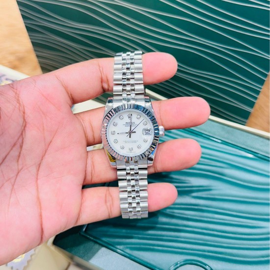 ROLEX LADY-DATEJUST, OYSTER, 28MM, WHITE
